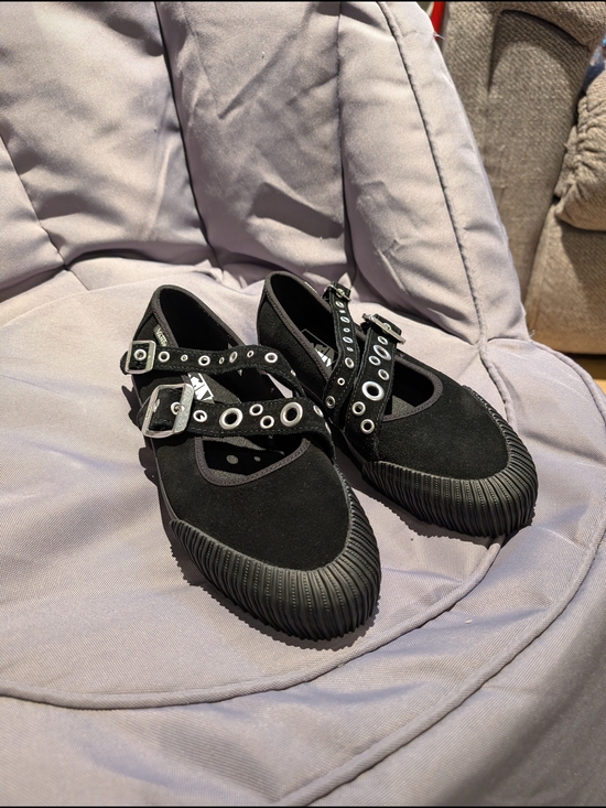 Vans Shoes - Vans Black Mary Jane Flats with Grommet Straps